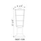 Z-Lite Helix 1 Light Outdoor Pier Mounted Fixture, Black And Clear Seedy 591PHM-553PM-BK - alternate 7